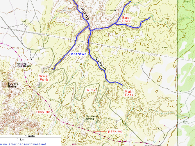 Topo map of Potato Canyon