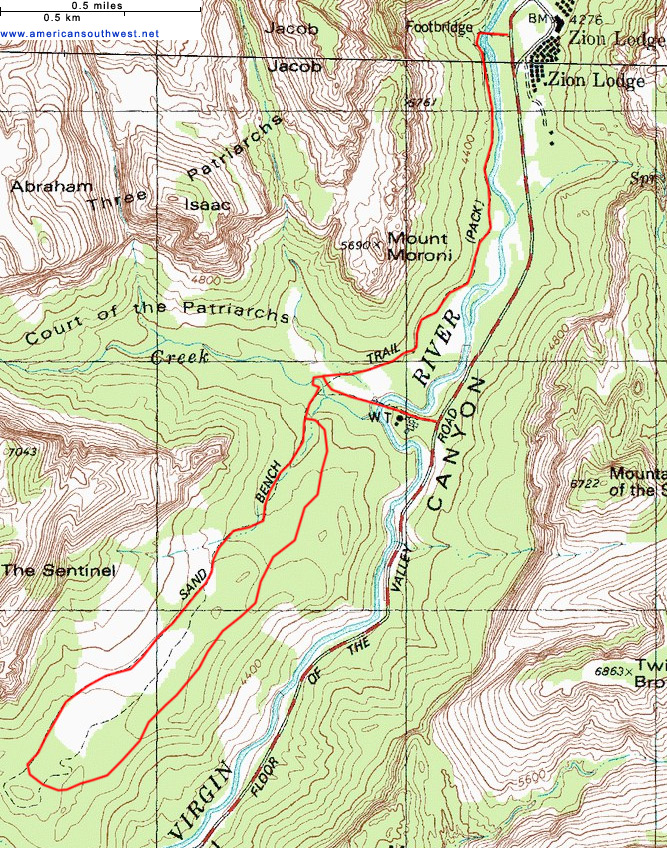 Map of the Sand Bench Trail