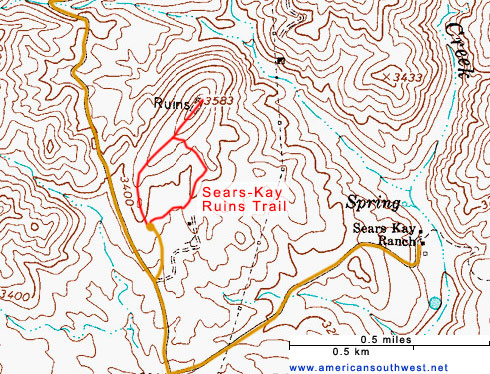 Map of the Sears-Kay Ruins