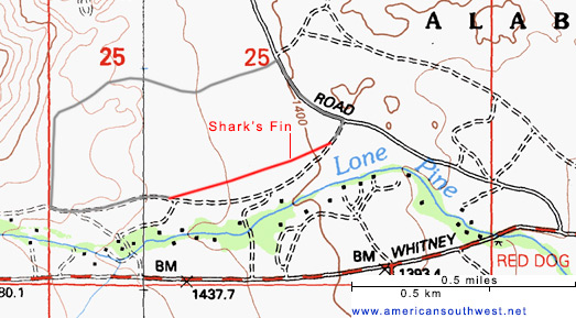 Map of Camp Creek Falls