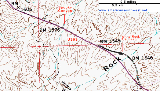 Map of Spooky Canyon