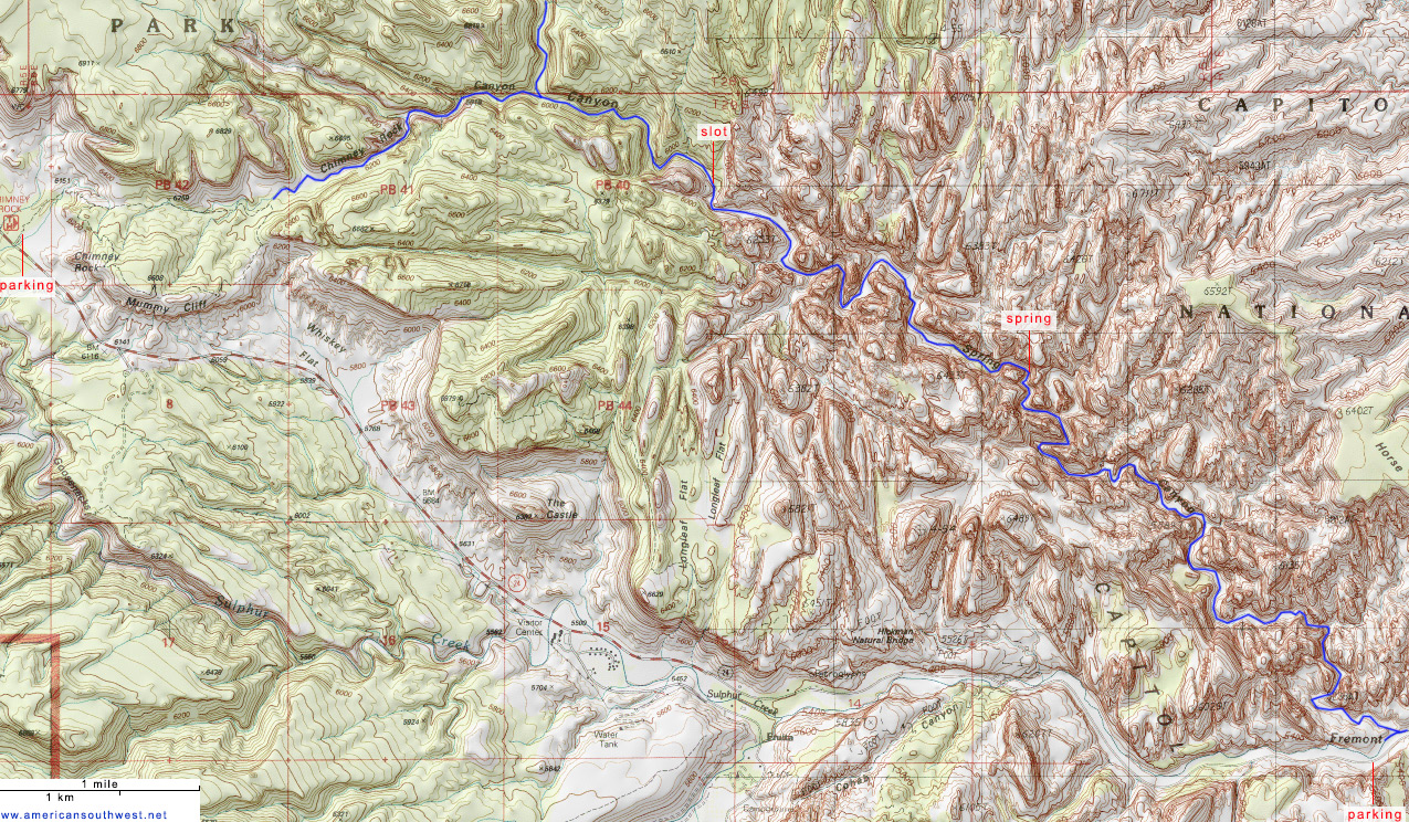 Map of Spring Canyon