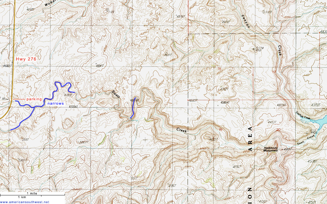 Map of Swett Creek