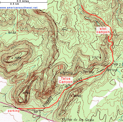 Map of Talus Canyon