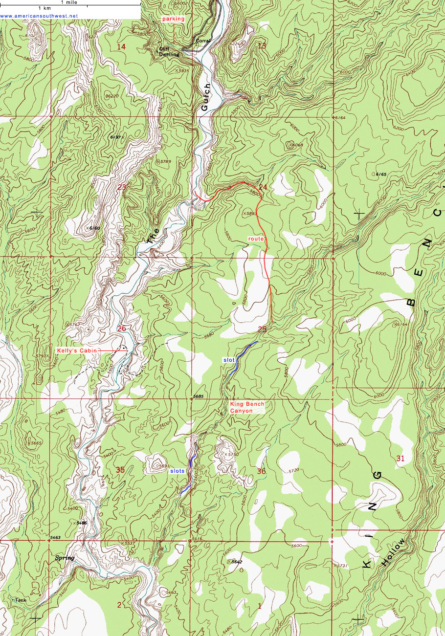 Topo Map of the Gulch