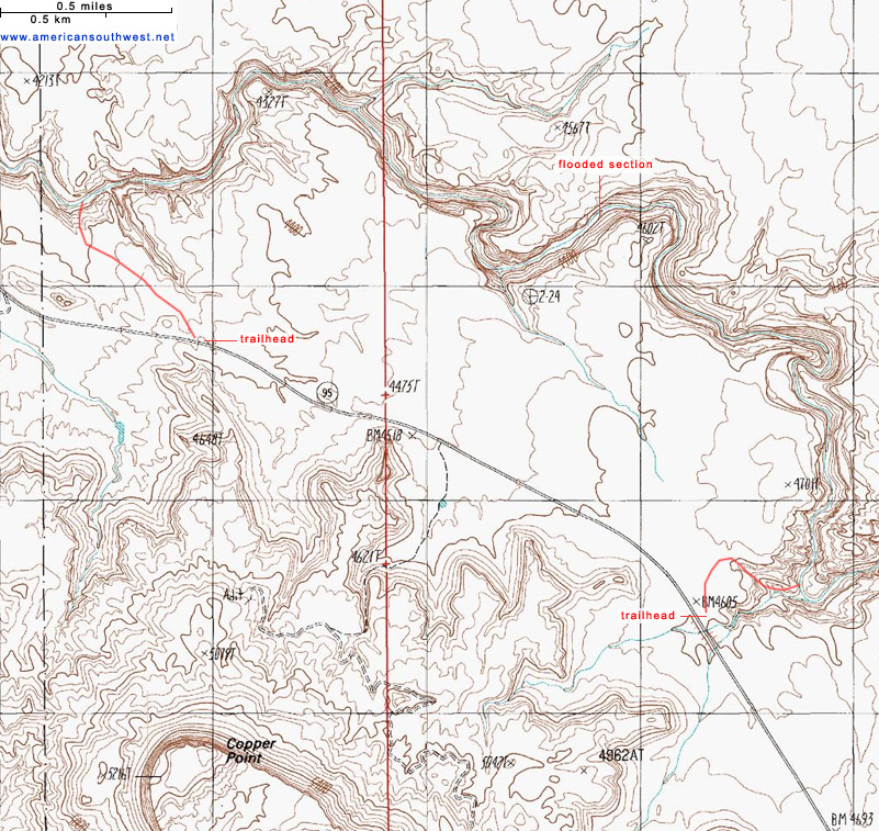 Topo Map of White Canyon