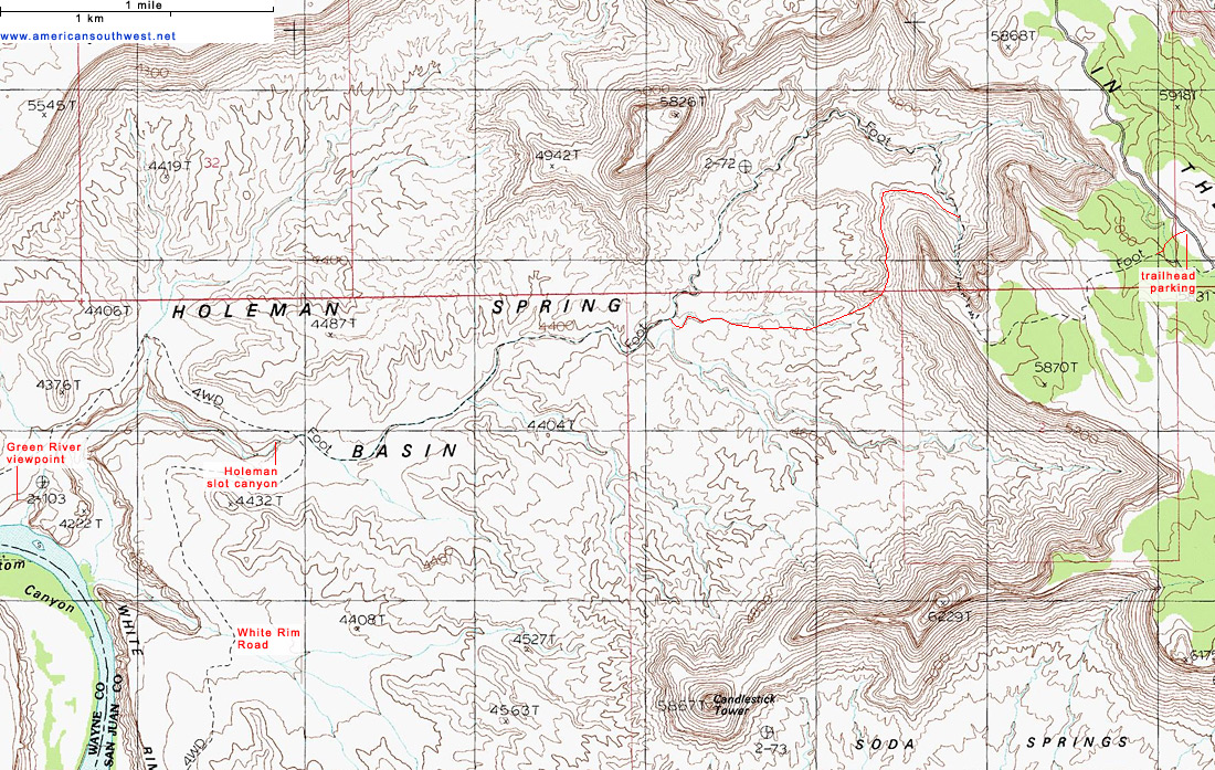 Map of the Wilhite Trail