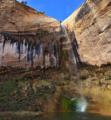 Big pool below the falls