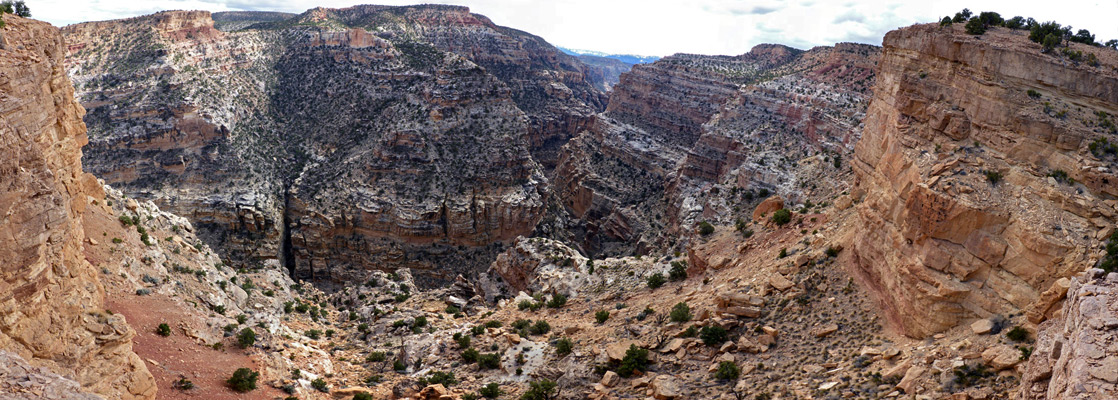 View upstream at the end of the trail