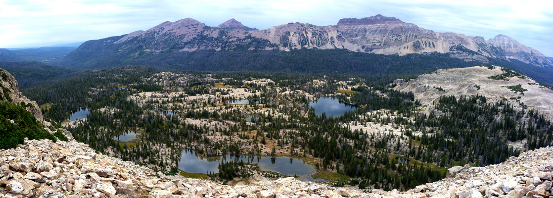 Lakes in the basin east of Lofty Lake