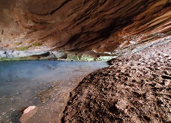 Murky water in Hidden Lake