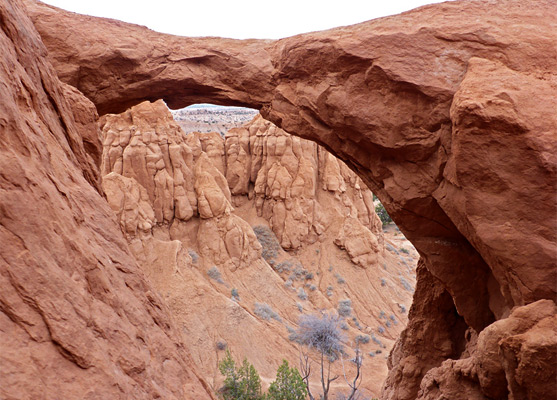 View west through Shakespeare Arch