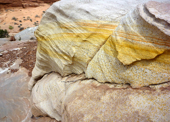 Bands of orange and yellow