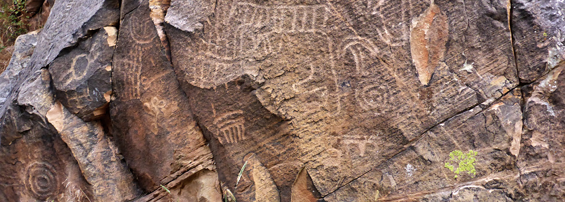 Petroglyphs at Parowan Gap