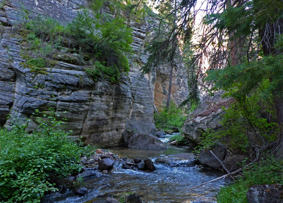 Narrowest part of the Pine Creek box canyon