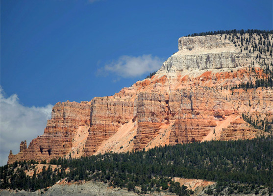 Orange and white cliffs