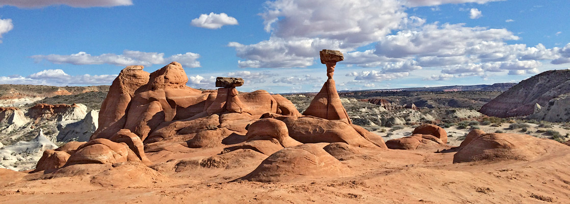 The main group of hoodoos at the Paria Rimrocks