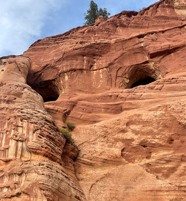 Two sand caves