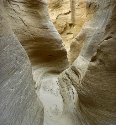 Shallow slot canyon