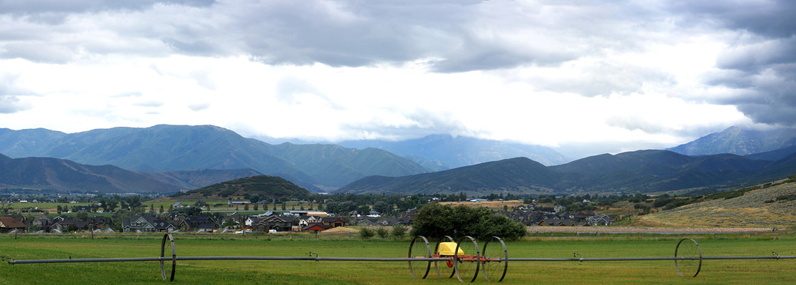 Hills and fields in the south part of Wasatch Mountain SP