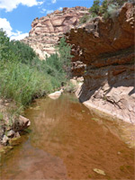 Pool below a cliff