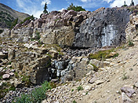 Cliffs below Blue Lake