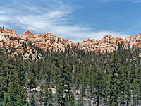 Bryce cliffs; view near Tropic