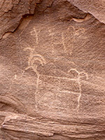 Faint petroglyphs