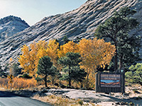 Entrance to the monument, south of Boulder