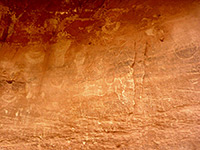 Faded petroglyphs