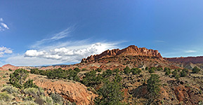 Cliffs near the west entrance