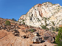 Boulders and cliffs