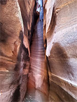 Narrow ravine