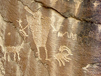 Hunter petroglyph