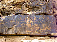 Many petroglyphs