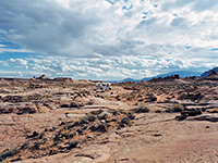 The road across Davis Gulch