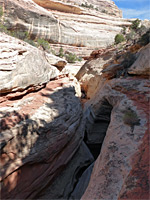 Red and white rocks