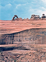 Stormy sky above Delicate Arch