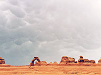 Distant view of Delicate Arch