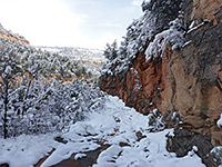 Cliffs beside the trail