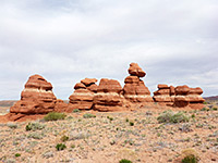 Line of hoodoos