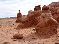 Red and white rocks