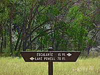 Sign near the trailhead