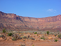 Cliffs west of the trail