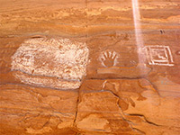 White pictographs