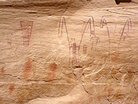 Red pictographs