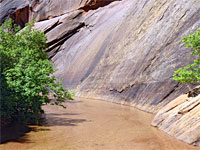 Water against rock