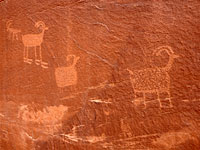 Bighorn sheep petroglyphs