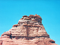 Hiker on a rock