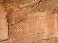 Spiral petroglyphs